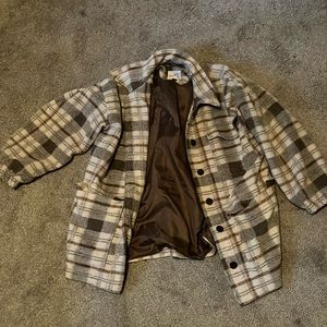 Universal Threads Tan Plaid Winter Jacket